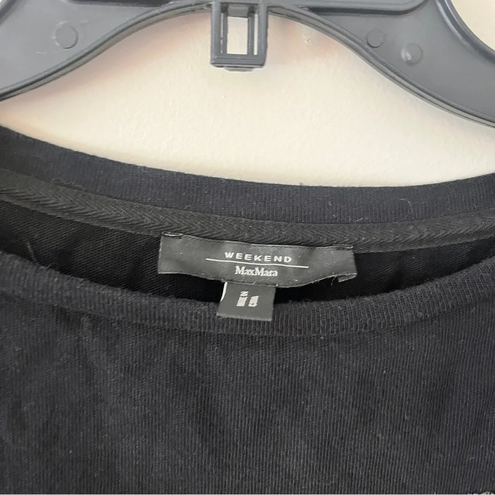 MaxMara Black Sequin Blouse with 3/4 Sleeves - Picture 6 of 9